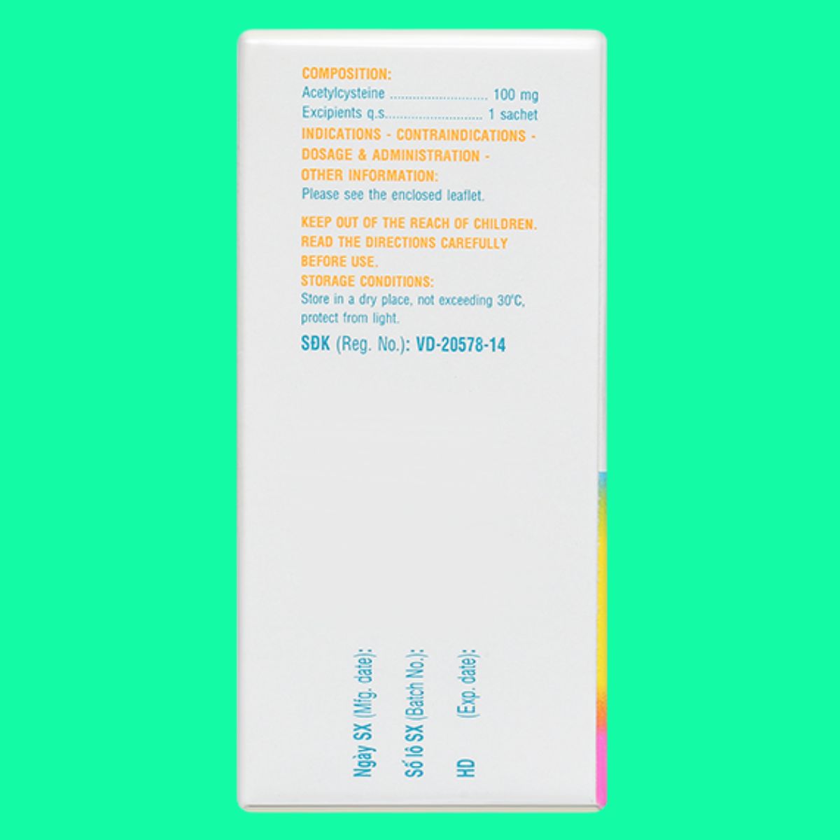 Mitux-E-100mg-DHG-Pharma-3 Thuốc Mitux E 100mg DHG Pharma có tác dụng giúp tiêu nhầy trong các bệnh hô hấp