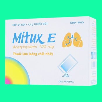 Mitux E 100mg DHG Pharma 3 Thuốc Mitux E 100mg DHG Pharma có tác dụng giúp tiêu nhầy trong các bệnh hô hấp