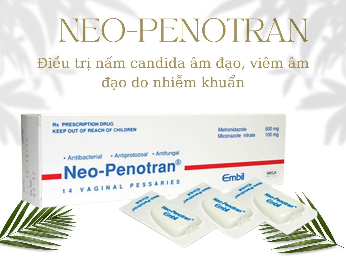 Neo-Penotran 10 Neo-Penotran điều trị nấm candida âm đạo, viêm âm đạo do nhiễm khuẩn
