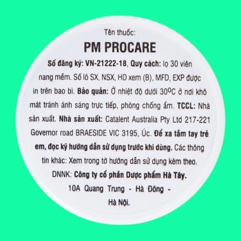 PM Procare Catalent 10 PM Procare Catalent
