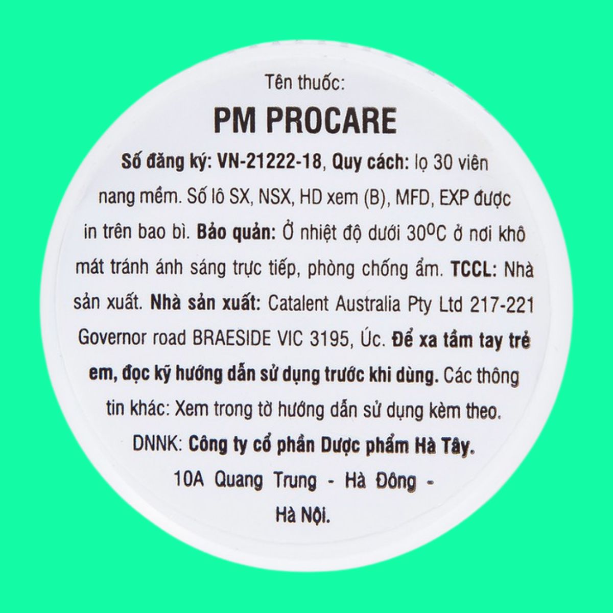 PM Procare Catalent (10) PM Procare Catalent