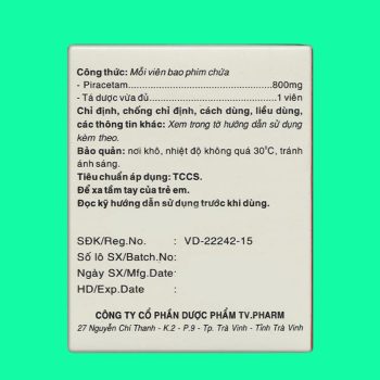 Piracetam 800mg TV. Pharm 4 Piracetam 800mg TV.Pharm