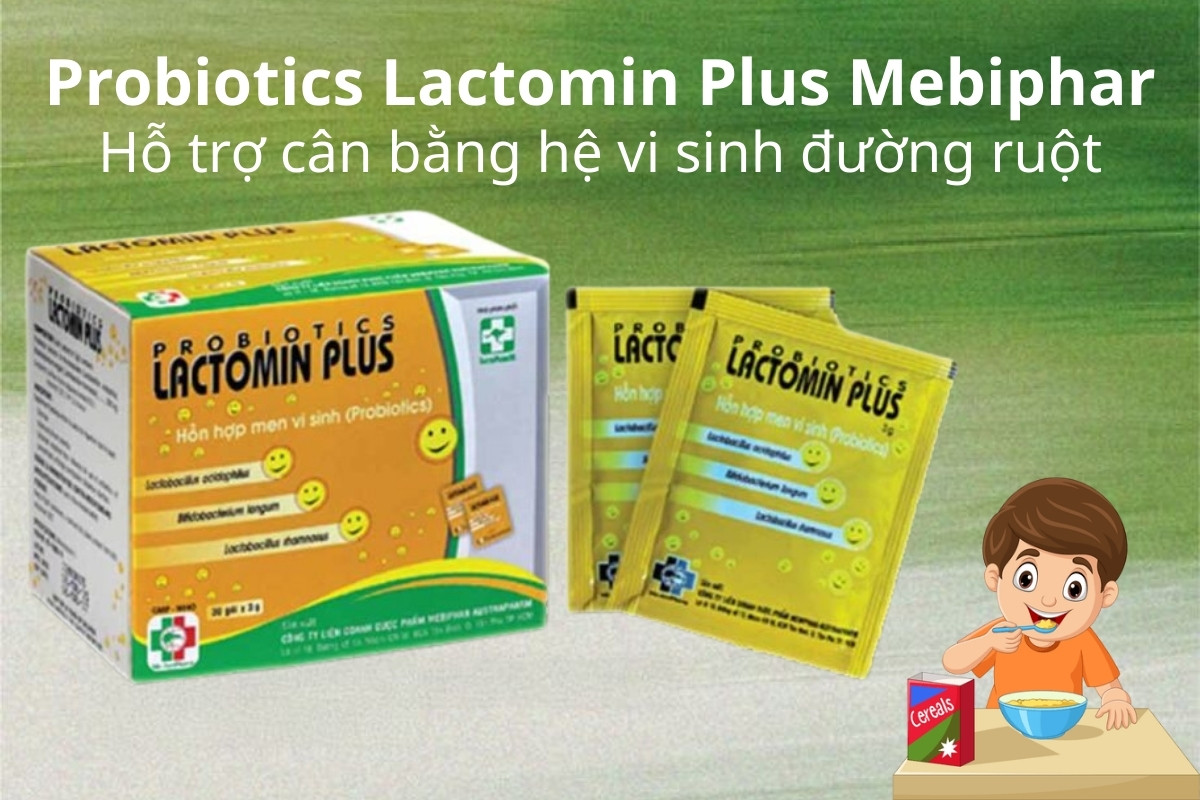 Probiotics Lactomin Plus Mebiphar 8 Probiotics Lactomin Plus Mebiphar hỗ trợ cân bằng hệ vi sinh đường ruột