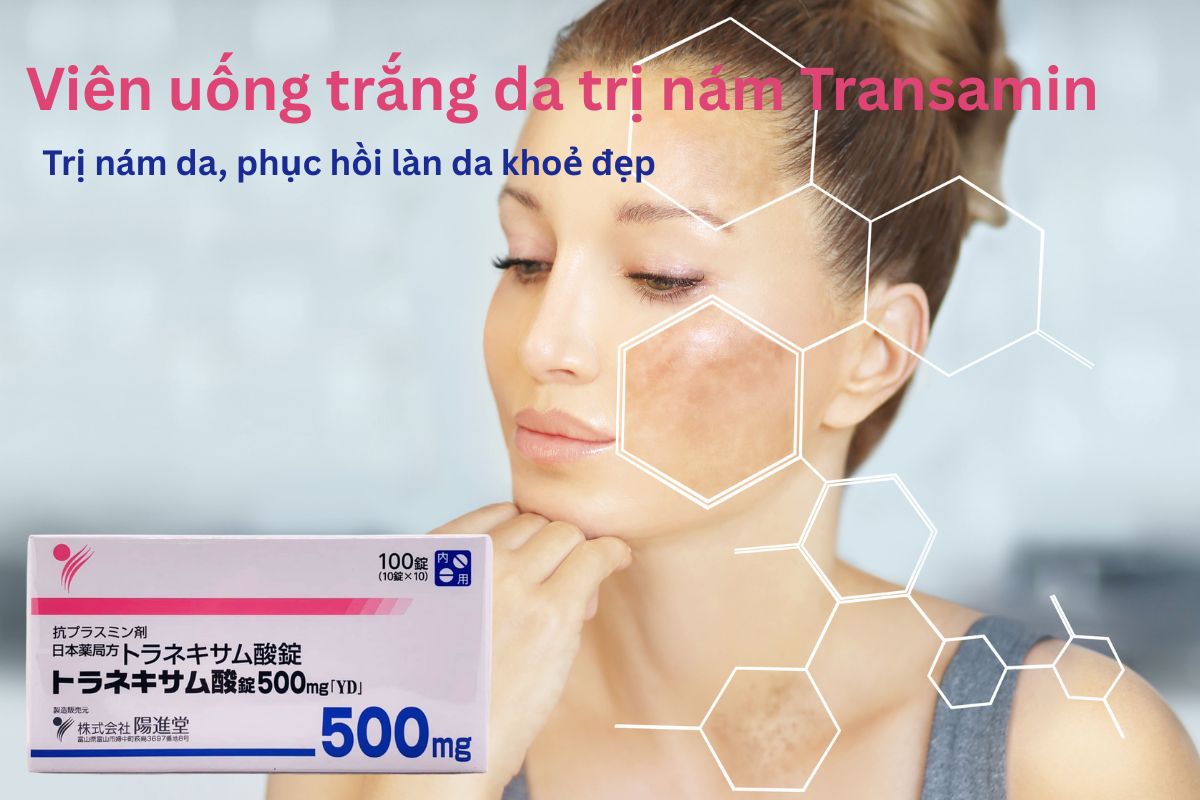 Viên uống trị nám Transamin 13 Viên uống trắng da trị nám Transamin