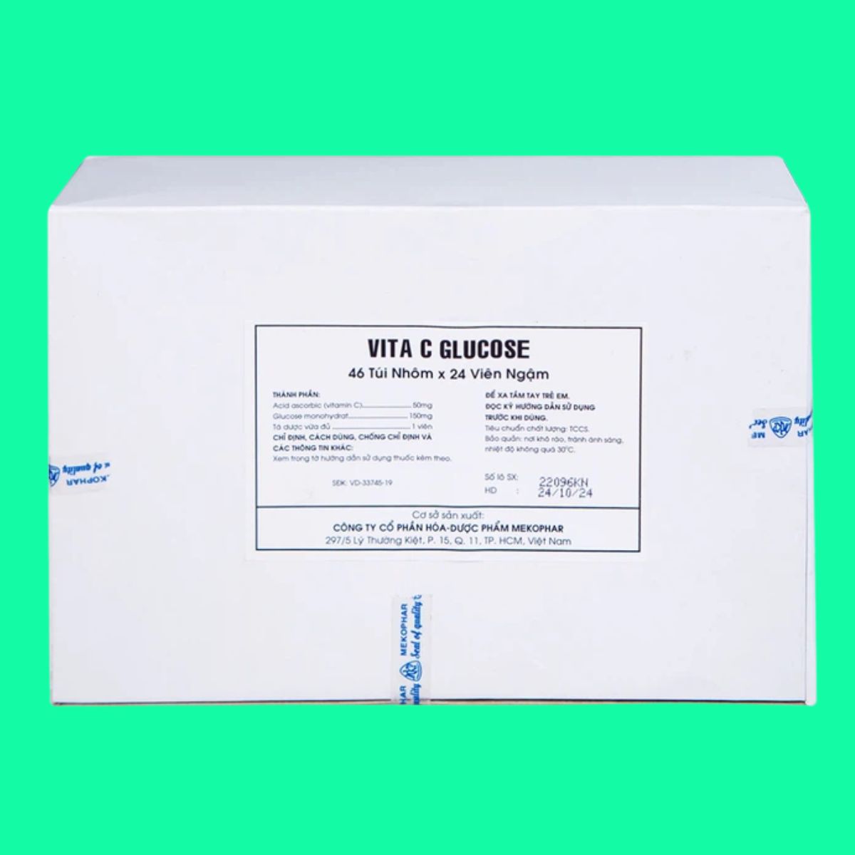 Vita-C-Glucose-Mekophar-3 Viên ngậm Vita C Glucose Mekophar có tác dụng giúp tăng cường sức đề kháng