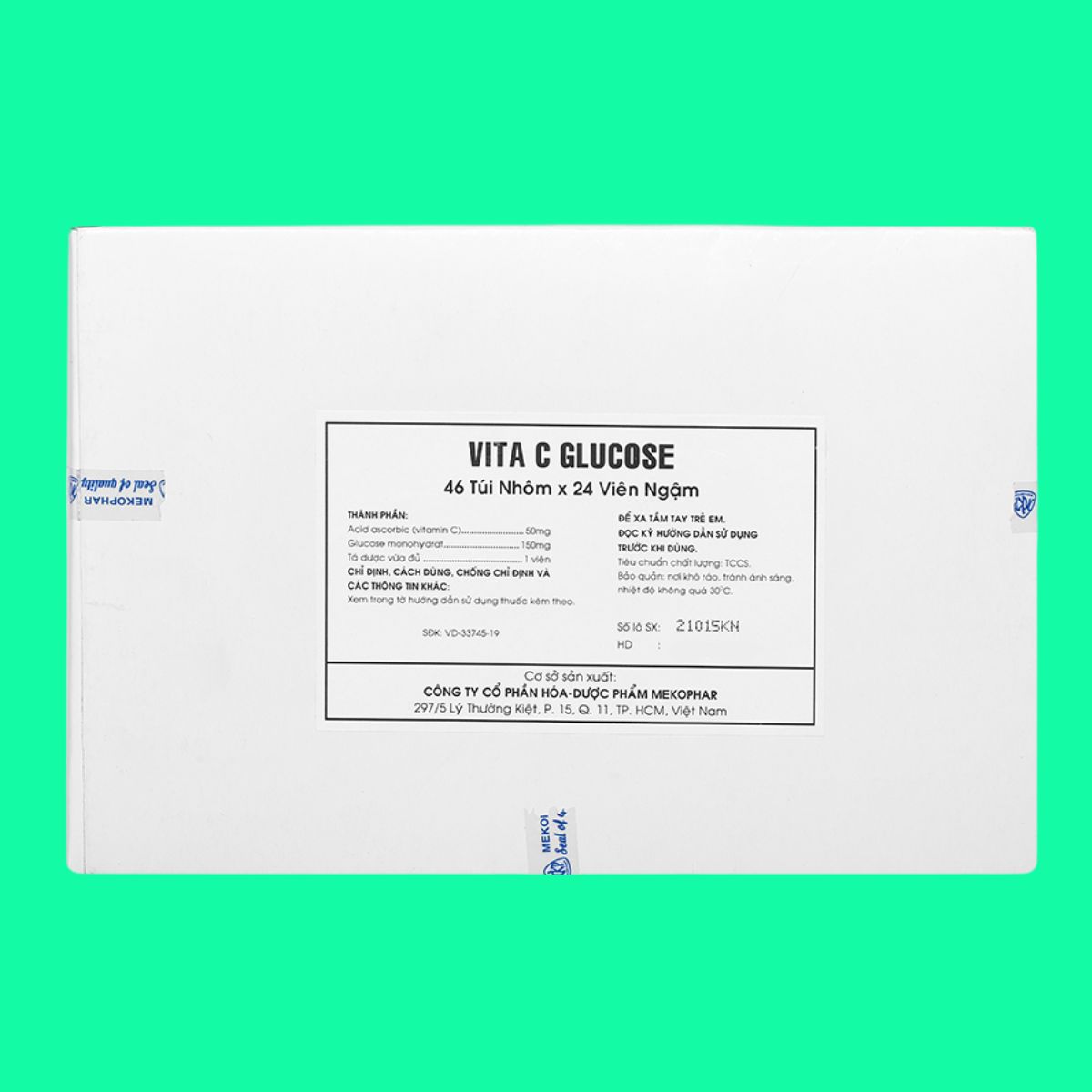 Vita-C-Glucose-Mekophar-5 Viên ngậm Vita C Glucose Mekophar có tác dụng giúp tăng cường sức đề kháng