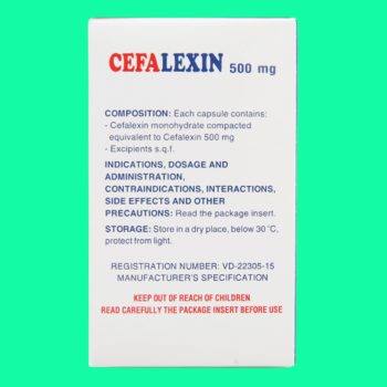 Cefalexin 500mg Domesco 2 Cefalexin 500mg Domesco