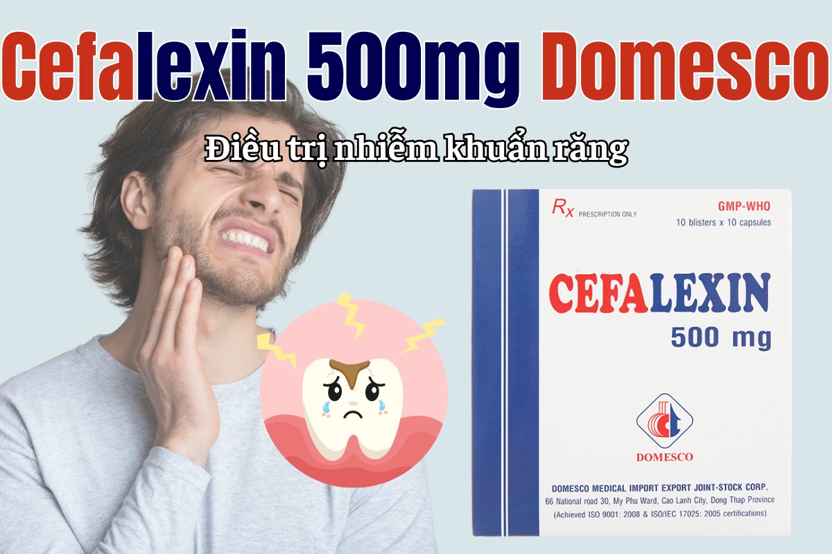 Cefalexin 500mg Domesco 8 Cefalexin 500mg Domesco điều trị nhiễm khuẩn