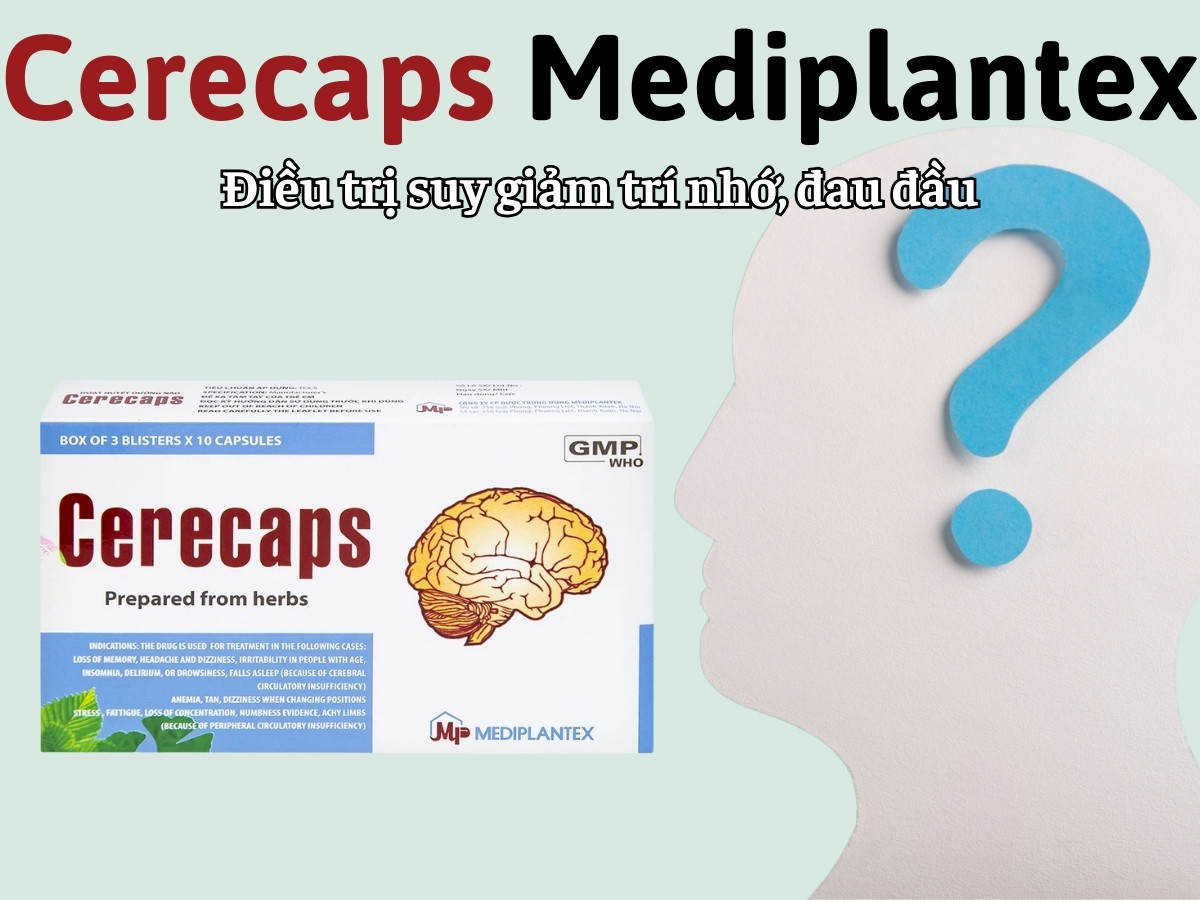 Cerecaps Mediplantex điều trị suy giảm trí nhớ, đau đầu
