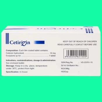 Cetirizin 10mg Trường Thọ 3 Cetirizin 10mg Trường Thọ