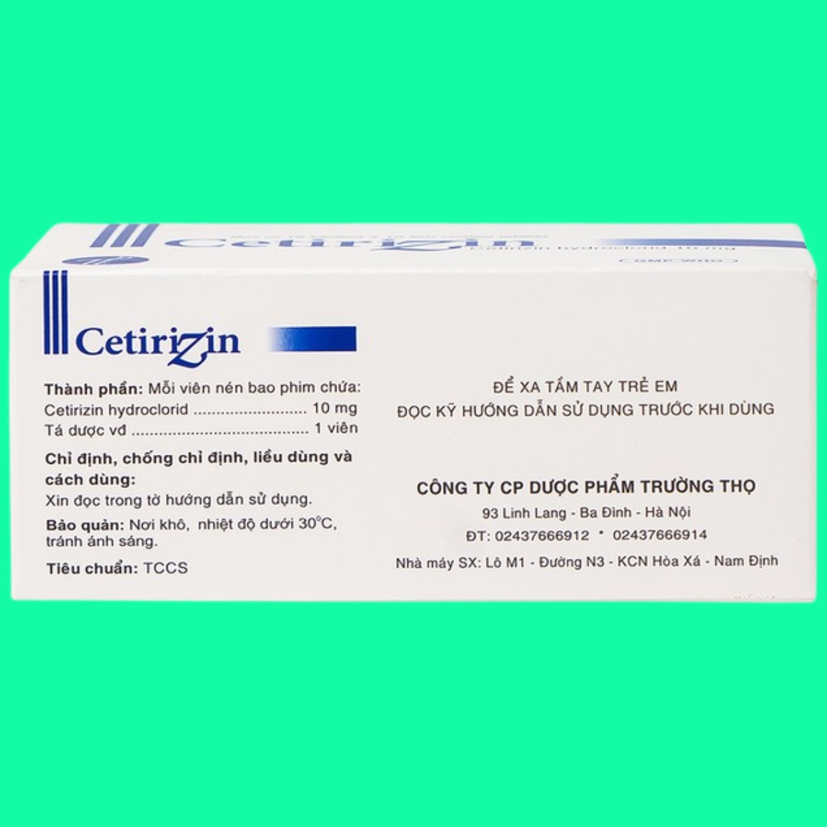 cetirizin-10mg-truong-tho-4 Cetirizin 10mg Trường Thọ