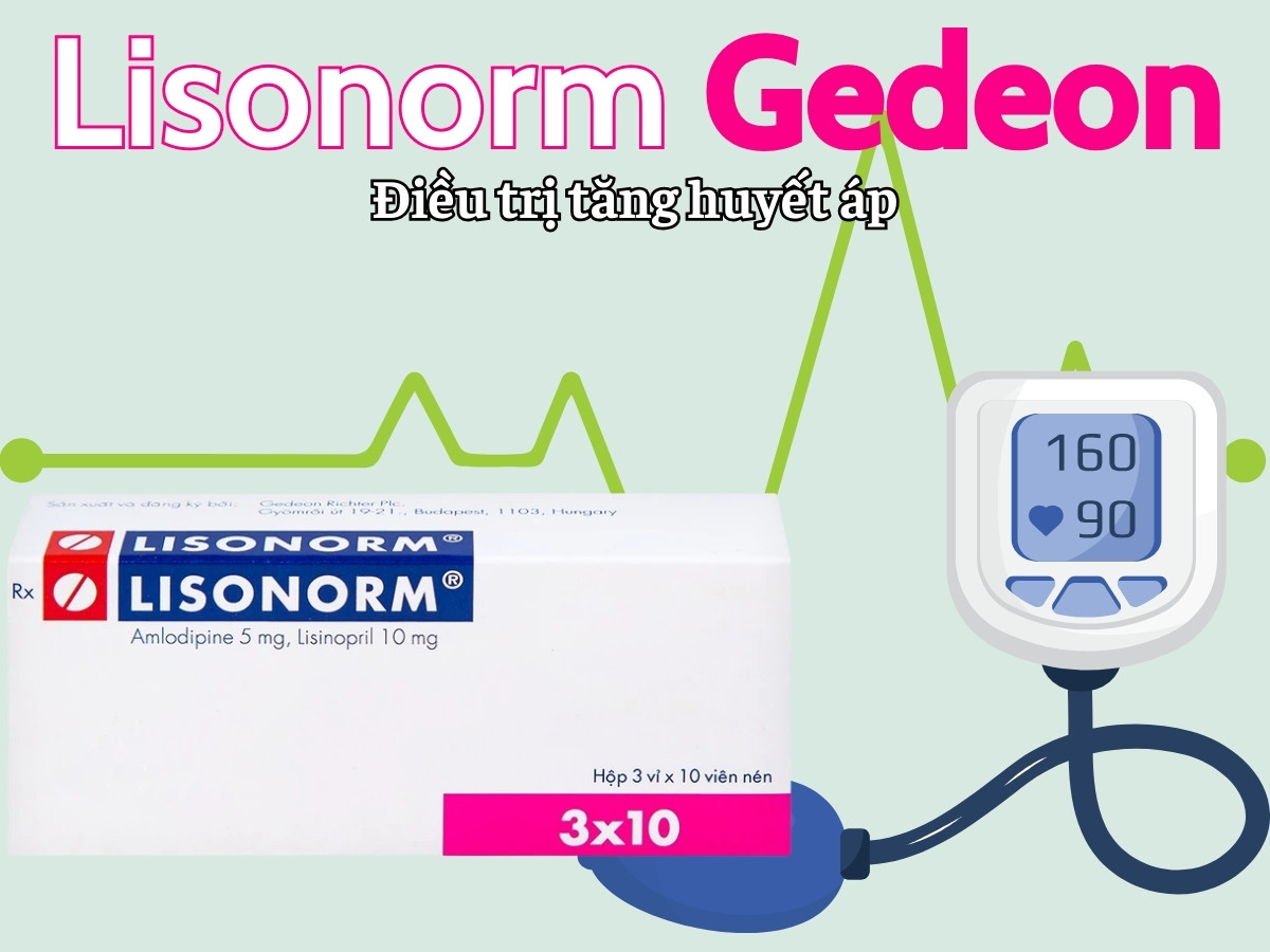 Lisonorm Gedeon điều trị tăng huyết áp vô căn