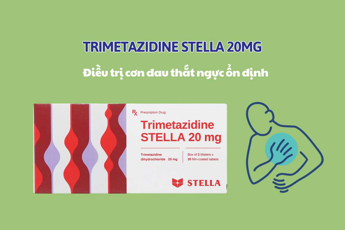 Trimetazidine Stella 20mg 9 Trimetazidine Stella 20mg điều trị cơn đau thắt ngực ổn định