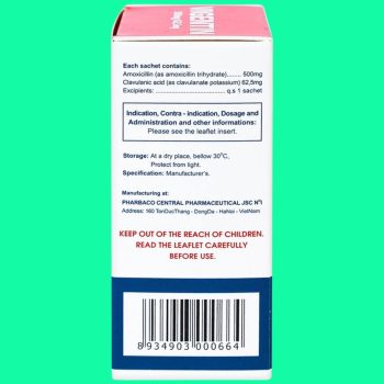 Vigentin 500mg/62.5mg Pharbaco 4 Vigentin 500mg/62.5mg Pharbaco