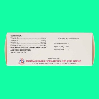 Vitamin B1-B6-B12 Mekophar 4 Vitamin B1-B6-B12 Mekophar