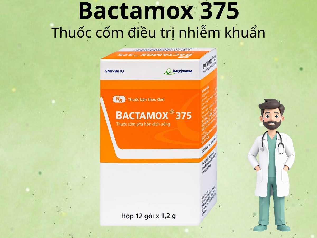 Bactamox 375 10 Bactamox 375 thuốc cốm điều trị nhiễm khuẩn