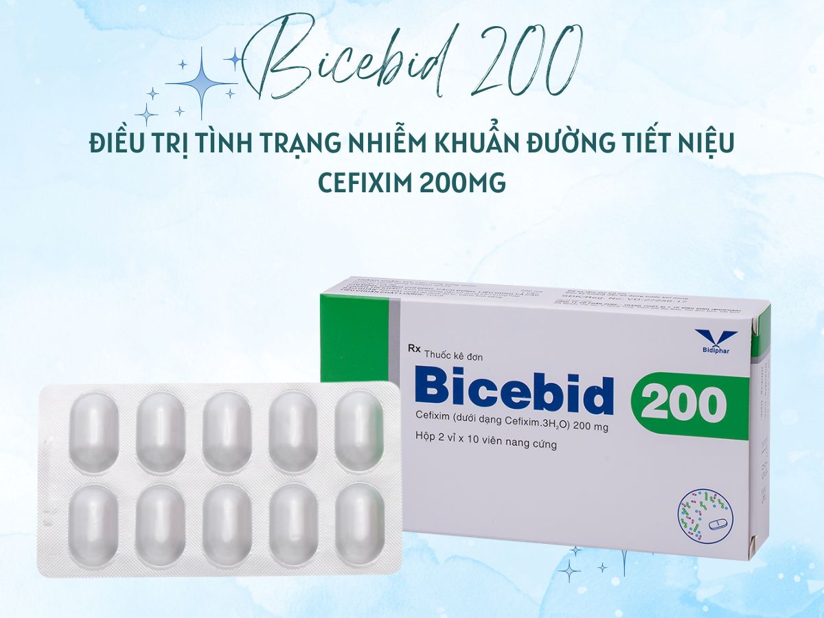 Bicebid 200 10 Bicebid 200 điều trị viêm phế quản cấp tính và mạn tính