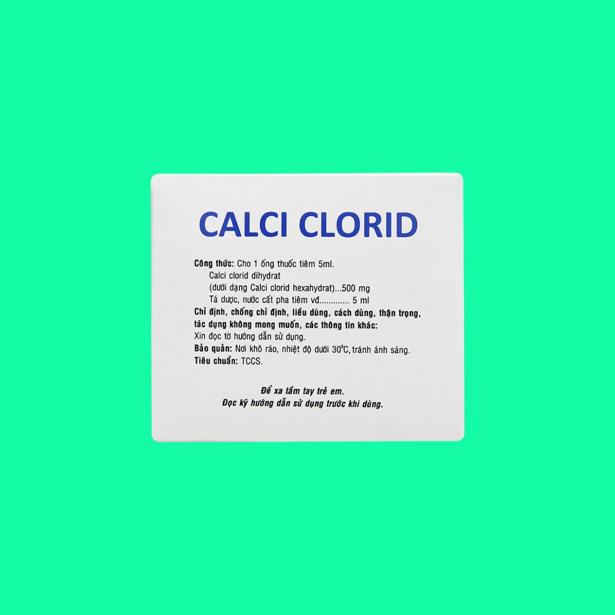 Calci-Clorid-Vidipha-3 Calci Clorid Vidipha 0,5g/5ml