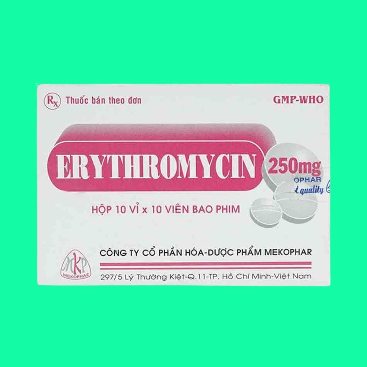Erythromycin 250mg Mekophar (1) Erythromycin 250mg Mekophar