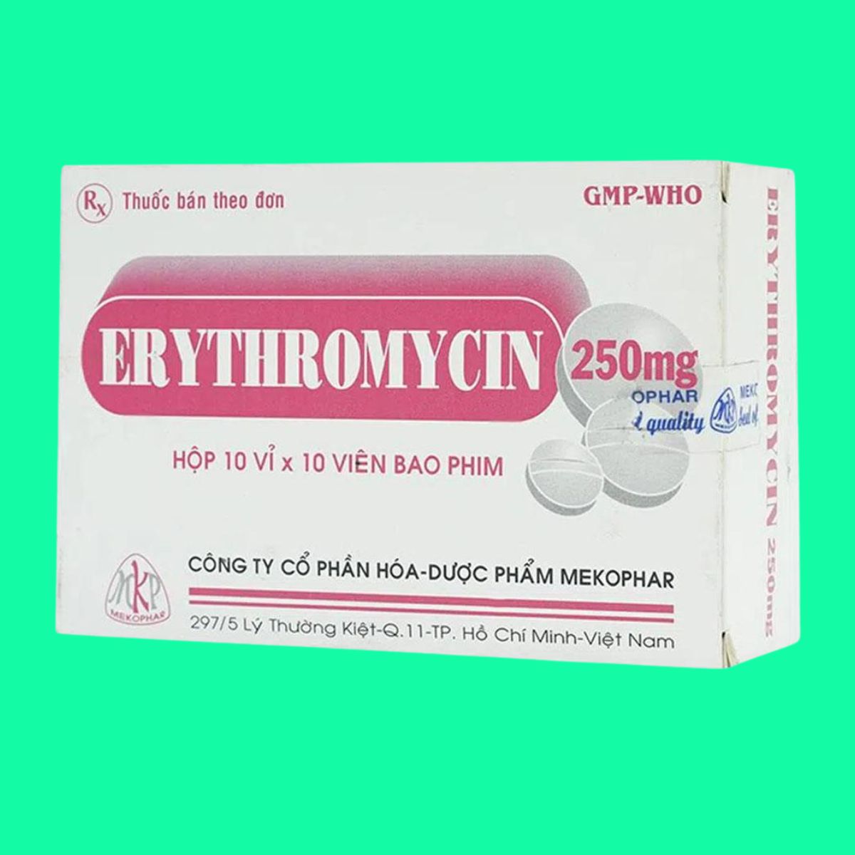 Erythromycin 250mg Mekophar (2) Erythromycin 250mg Mekophar