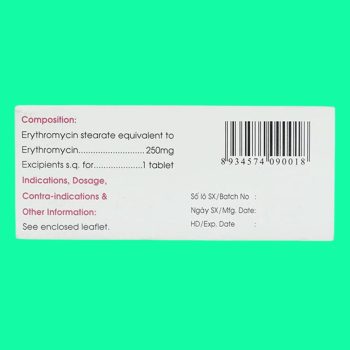 Erythromycin 250mg Mekophar 4 Erythromycin 250mg Mekophar