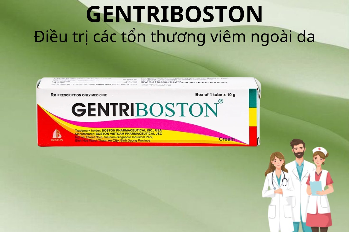 Gentriboston điều trị các tổn thương viêm ngoài da
