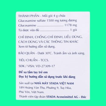 Glucosamine Stada Sachet 1500mg (dạng bột) 6 Glucosamine Stada 1500mg