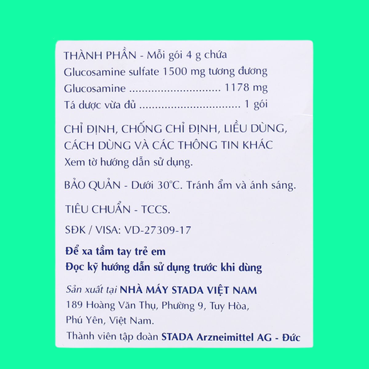 Glucosamine Stada 1500mg (6) Glucosamine Stada 1500mg