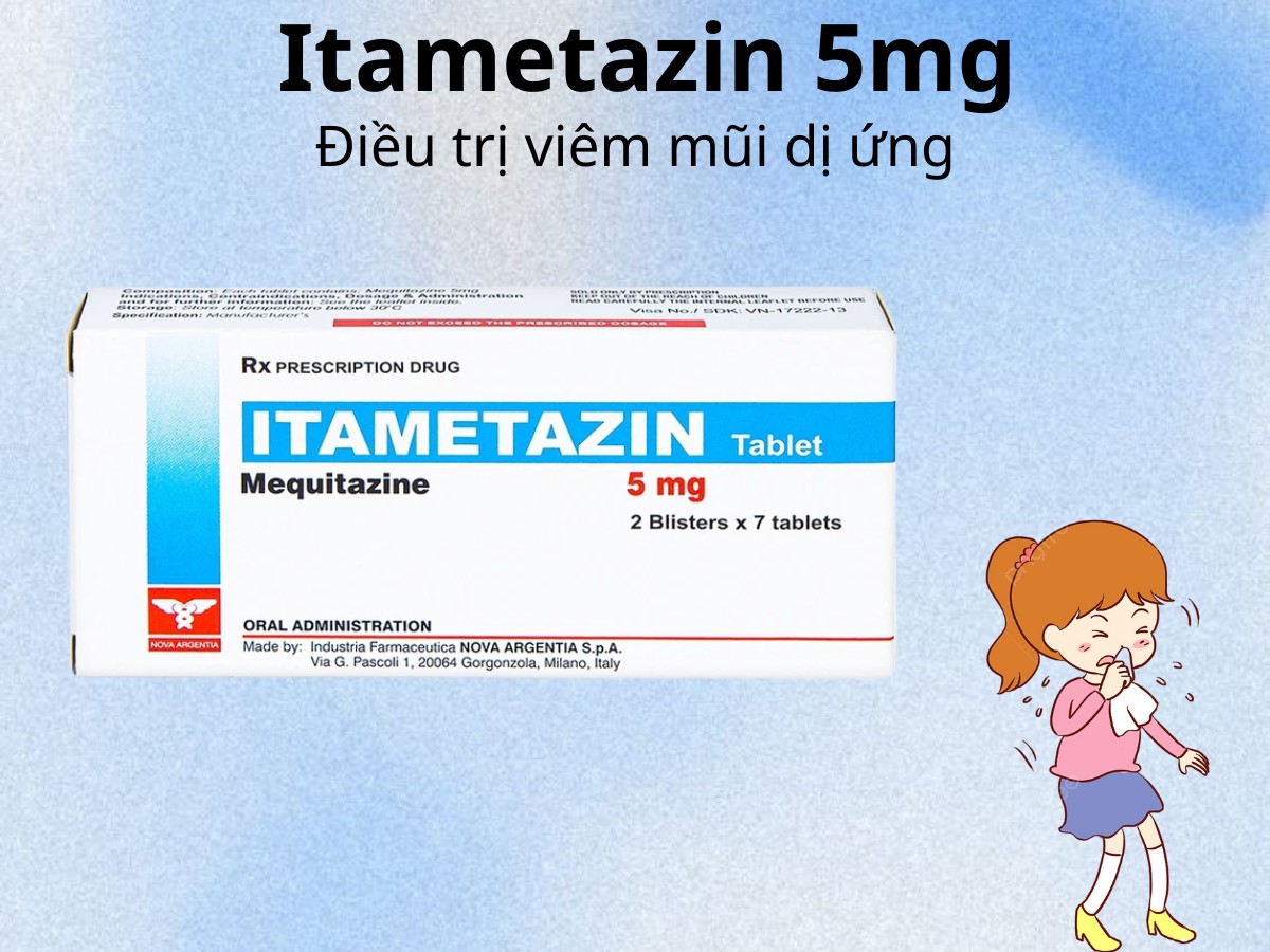 Itametazin 5mg 8 Itametazin 5mg điều trị viêm mũi dị ứng