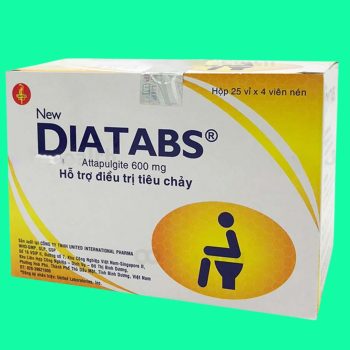 New Diatabs 600mg 3 Thuốc New Diatabs 600mg có tác dụng điều trị triệu chứng tiêu chảy cấp hoặc mạn tính