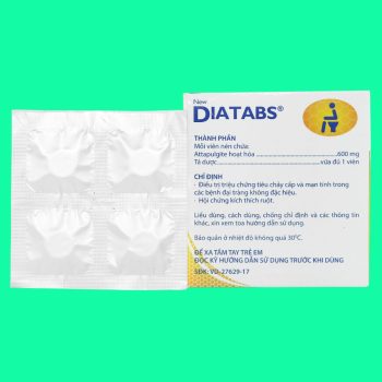 New Diatabs 600mg 2 Thuốc New Diatabs 600mg có tác dụng điều trị triệu chứng tiêu chảy cấp hoặc mạn tính