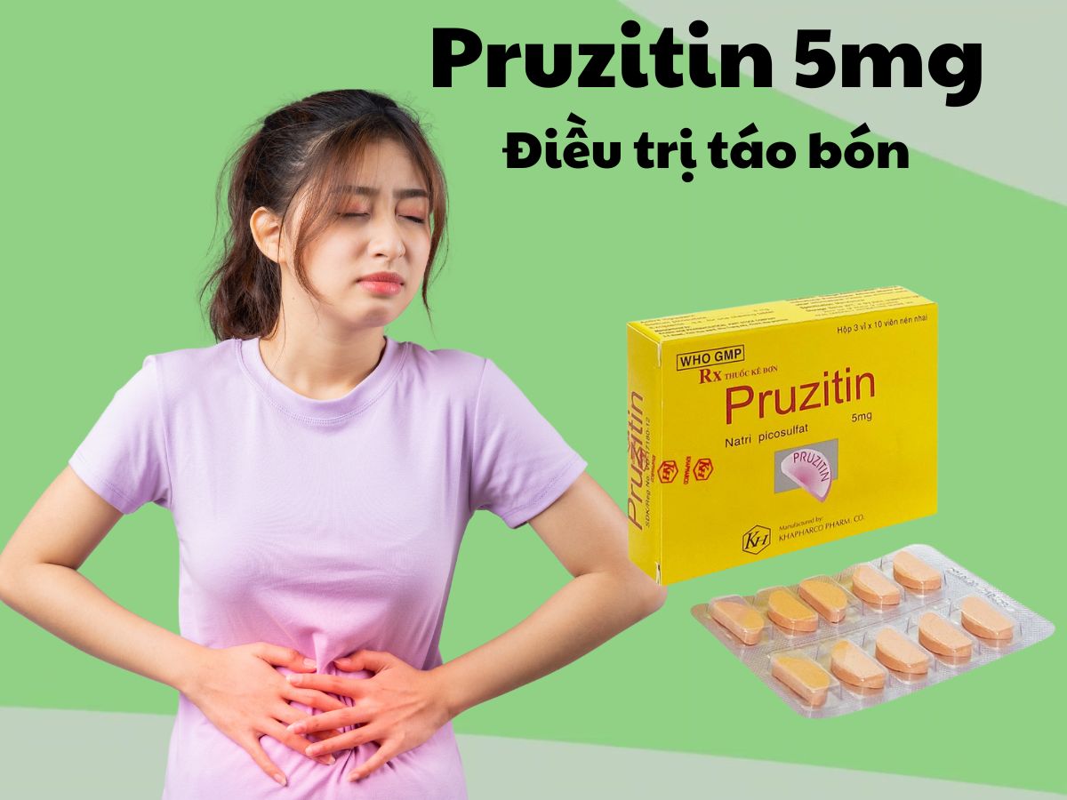 Pruzitin 5mg 9 Thuốc Pruzitin 5mg có tác dụng điều trị táo bón ngắn hạn