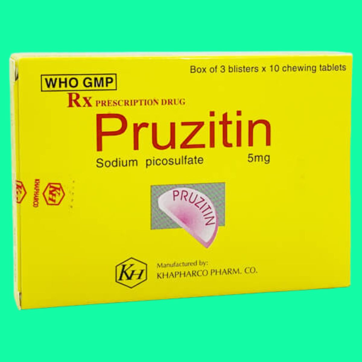 Pruzitin-5mg-4 Thuốc Pruzitin 5mg có tác dụng điều trị táo bón ngắn hạn