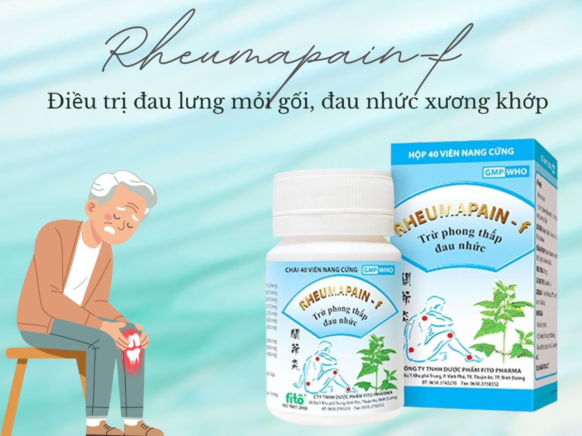Rheumapain-f 10 Thuốc Rheumapain-f cải thiện tình trạng phong thấp và đau nhức xương khớp