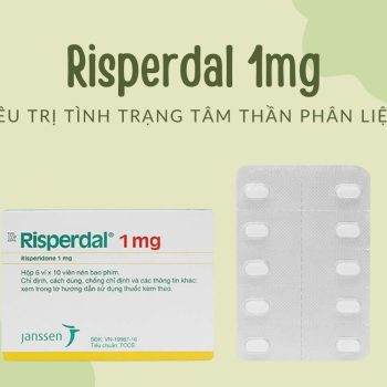 Risperdal 1mg 12 Risperdal 1mg điều trị tình trạng tâm thần phân liệt