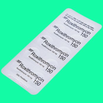 Roxithromycin 150 DHG 6 Thuốc Roxithromycin 150 DHG có tác dụng điều trị các nhiễm khuẩn nhạy cảm với thuốc