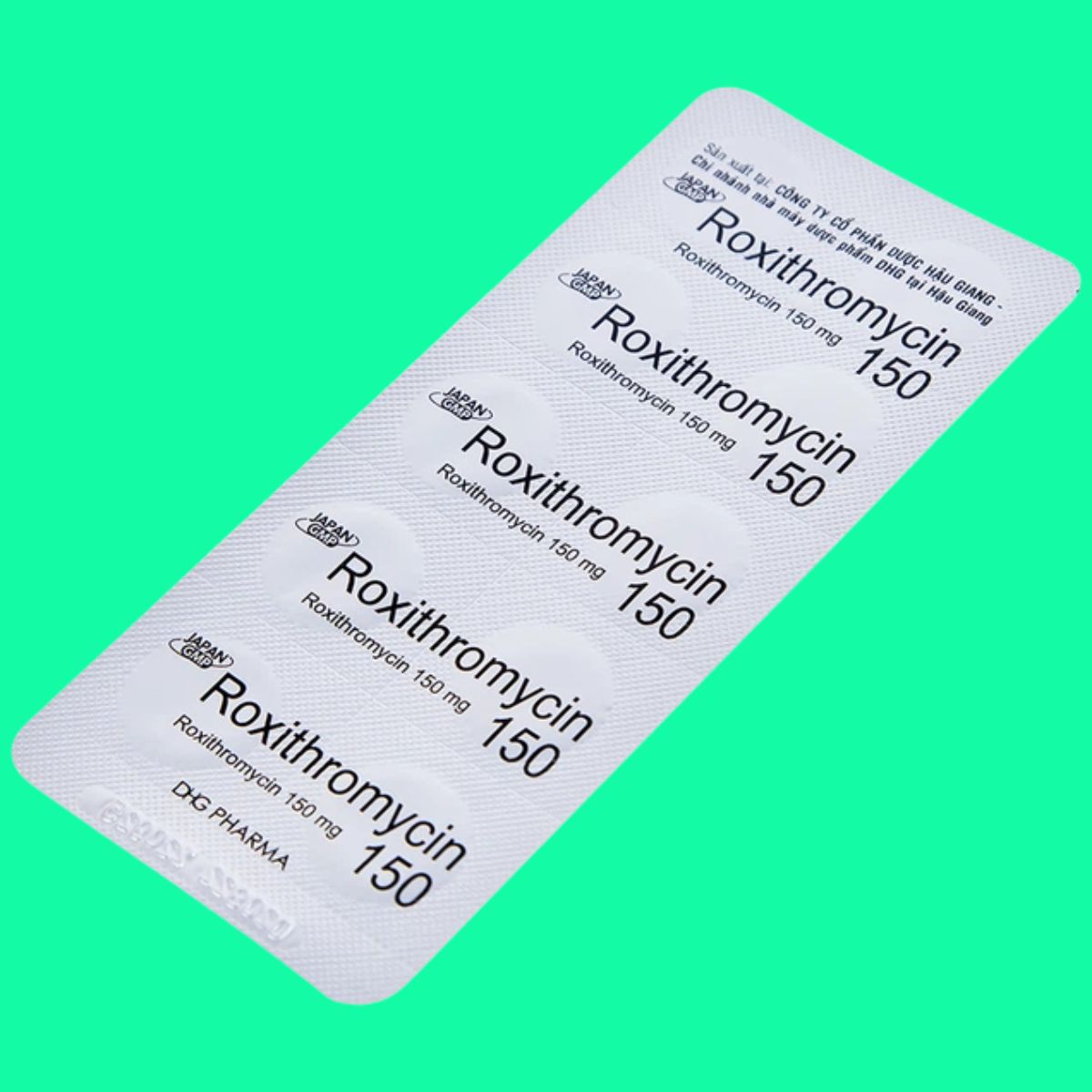 Roxithromycin-150-DHG-2 Thuốc Roxithromycin 150 DHG có tác dụng điều trị các nhiễm khuẩn nhạy cảm với thuốc