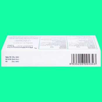 Roxithromycin 150 DHG 5 Thuốc Roxithromycin 150 DHG có tác dụng điều trị các nhiễm khuẩn nhạy cảm với thuốc