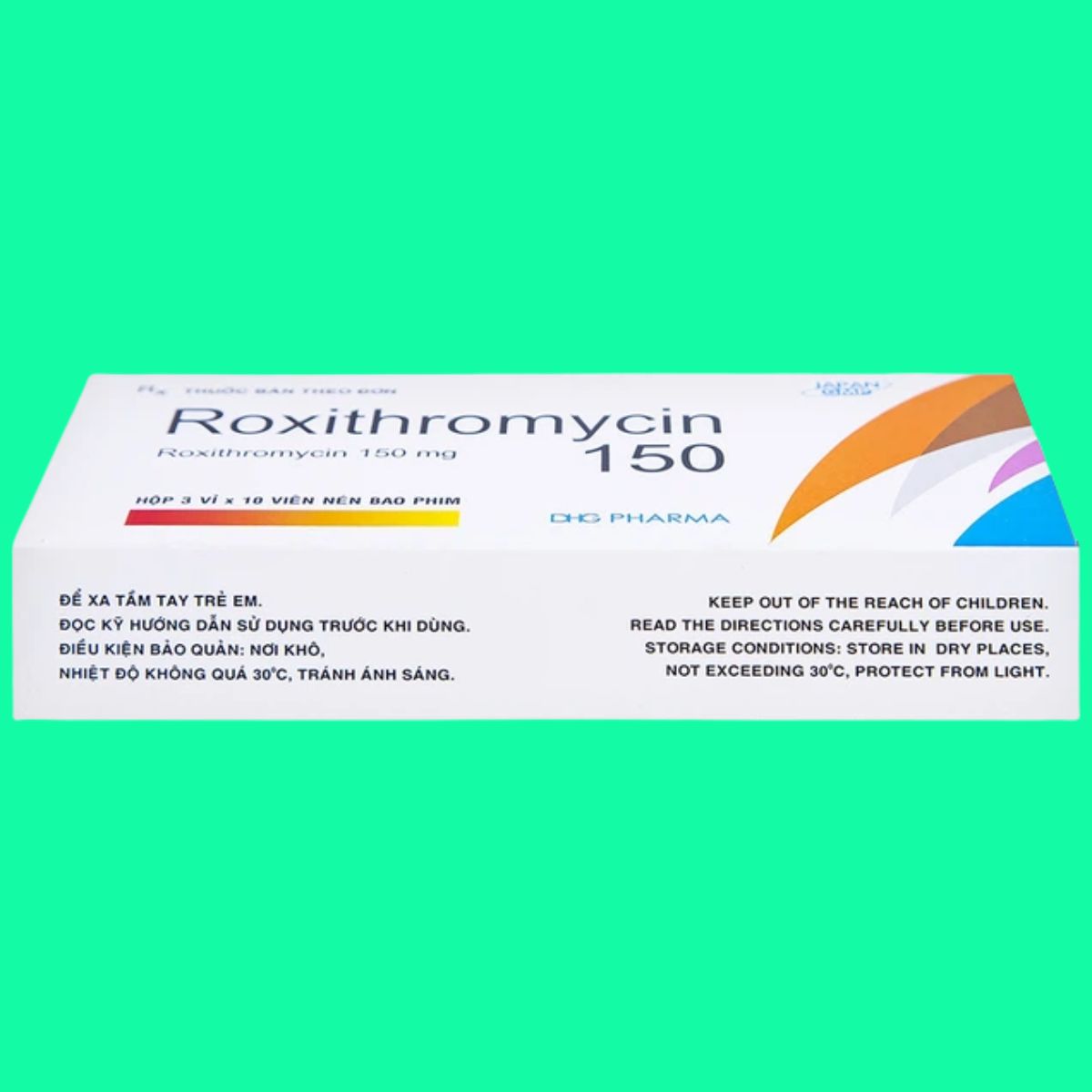 Roxithromycin-150-DHG-4 Thuốc Roxithromycin 150 DHG có tác dụng điều trị các nhiễm khuẩn nhạy cảm với thuốc