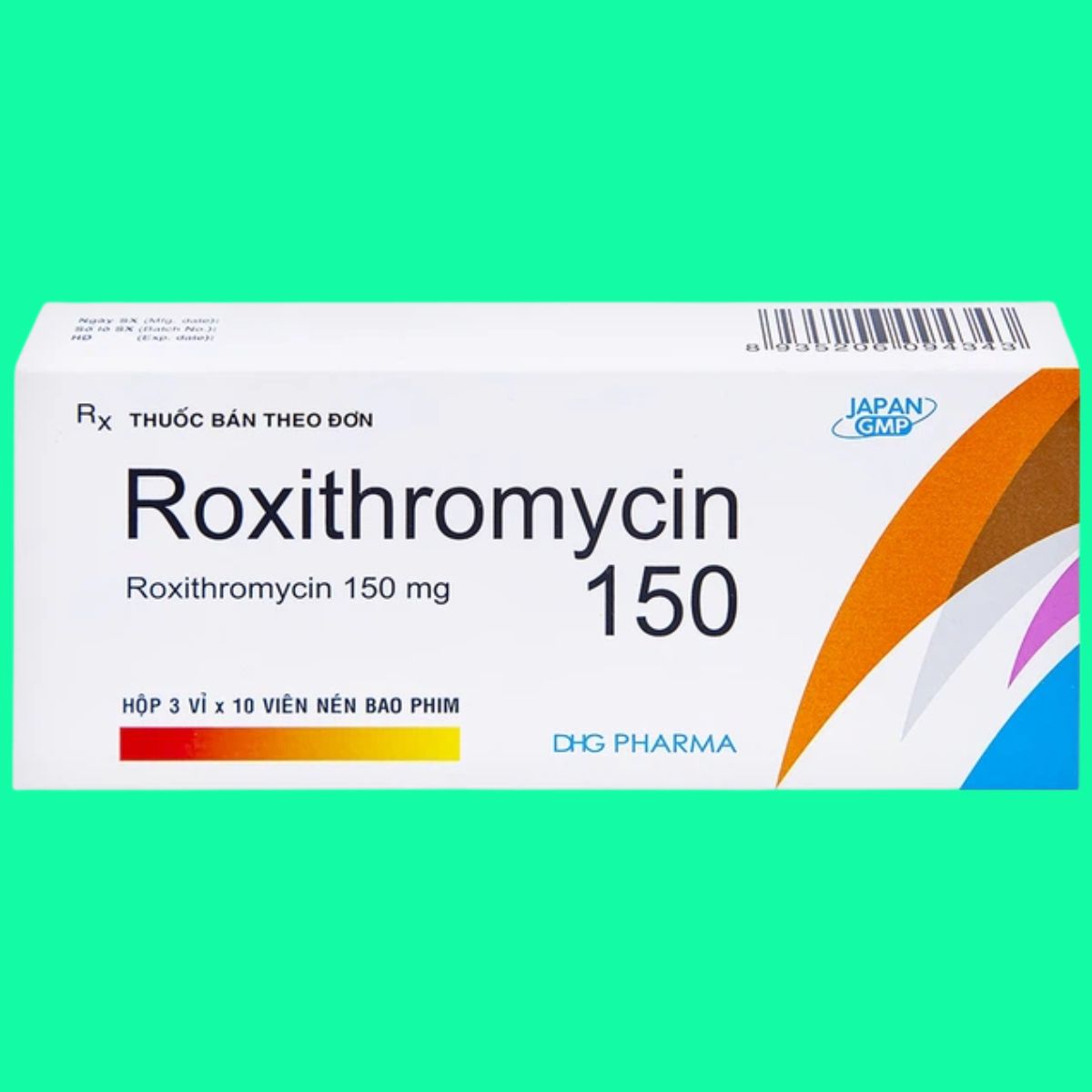 Roxithromycin-150-DHG-6 Thuốc Roxithromycin 150 DHG có tác dụng điều trị các nhiễm khuẩn nhạy cảm với thuốc
