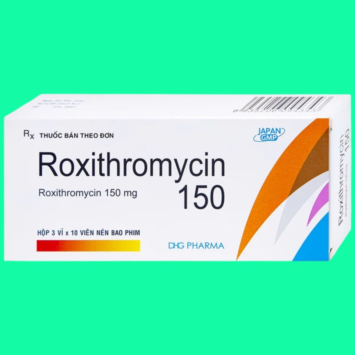 Roxithromycin-150-DHG-7 Thuốc Roxithromycin 150 DHG có tác dụng điều trị các nhiễm khuẩn nhạy cảm với thuốc
