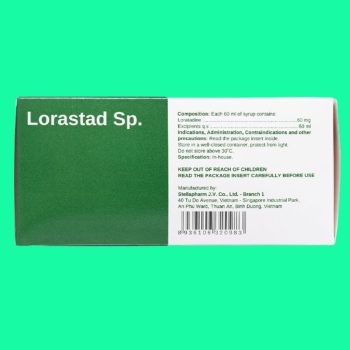 Siro Lorastad Sp. Stella 10% 4 Siro Lorastad Sp. Stella 10% có tác dụng giảm các triệu chứng dị ứng