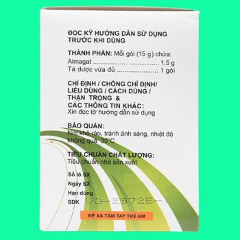 Hỗn dịch uống Soares 1,5g 5 Hỗn dịch uống Soares 1,5g có tác dụng điều trị viêm loét dạ dày hoặc tá tràng