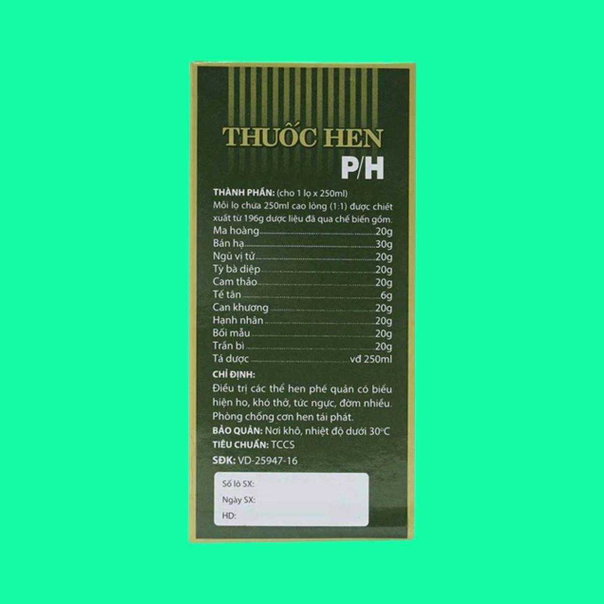 Thuốc hen PH (5) Thuốc hen P/H (Cao lỏng)