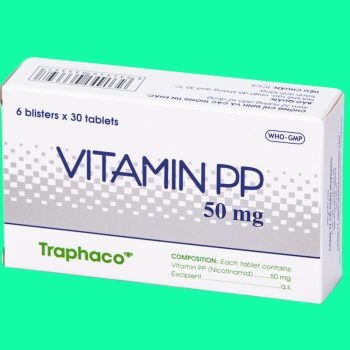 Vitamin PP 50mg Traphaco 2 Thuốc Vitamin PP 50mg Traphaco có tác dụng phòng ngừa tình trạng thiếu hụt nicotinamid
