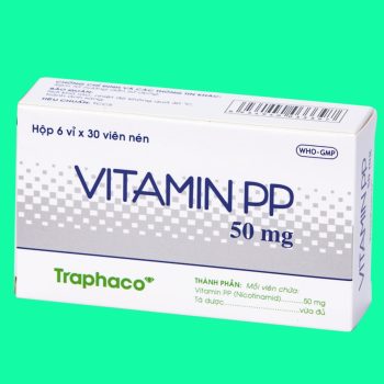 Vitamin PP 50mg Traphaco 1 Thuốc Vitamin PP 50mg Traphaco có tác dụng phòng ngừa tình trạng thiếu hụt nicotinamid