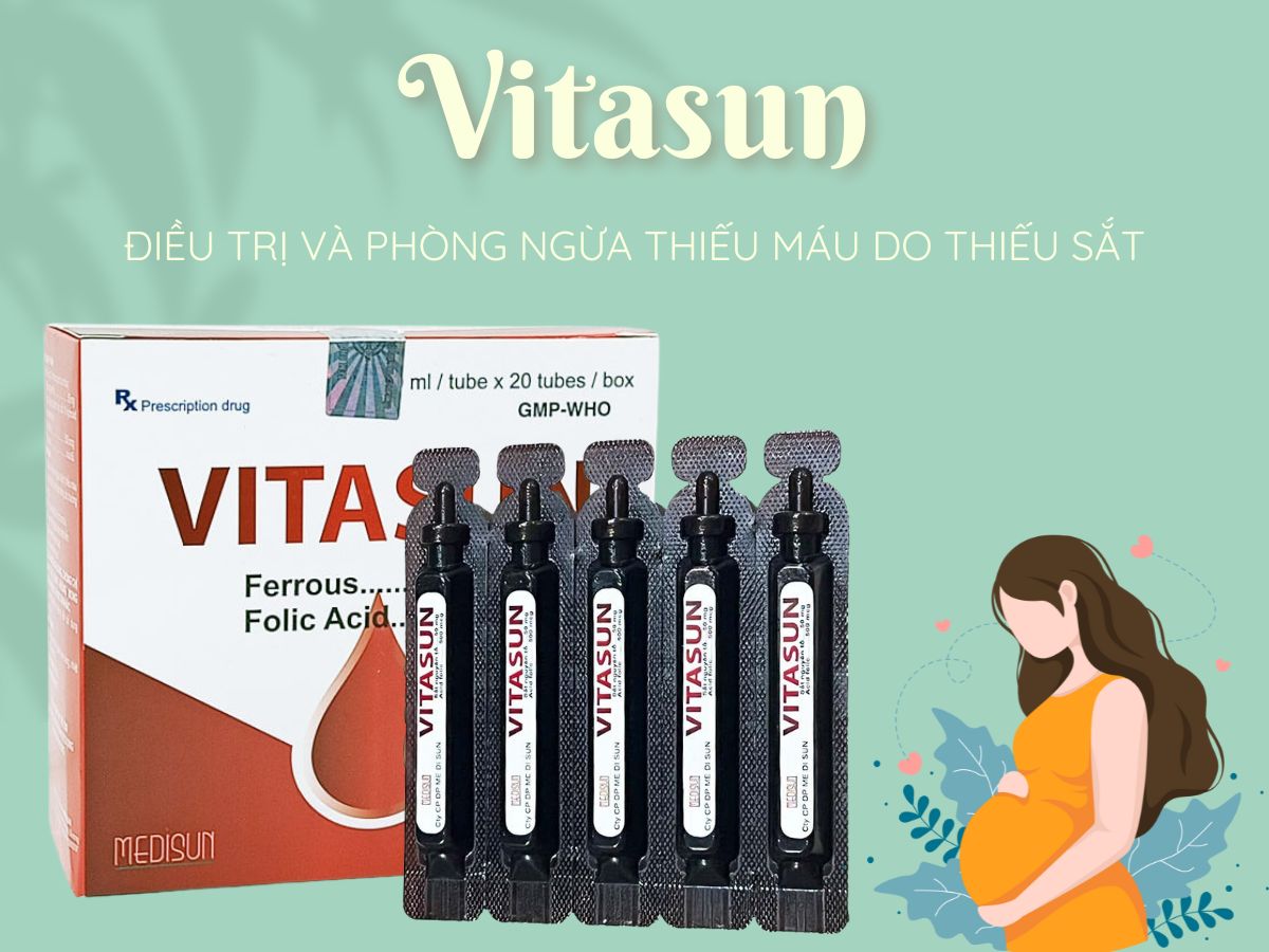 Vitasun 14 Vitasun điều trị và phòng ngừa tình trạng thiếu máu do thiếu sắt