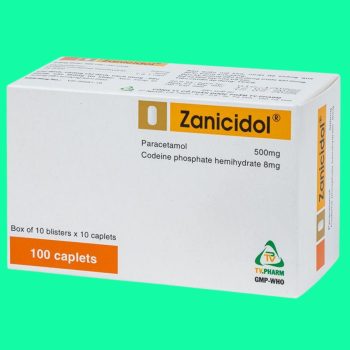 Zanicidol 500mg/8mg 3 Thuốc Zanicidol 500mg/8mg có tác dụng giúp điều trị các cơn đau vừa và hạ sốt