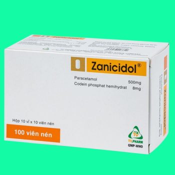 Zanicidol 500mg/8mg 2 Thuốc Zanicidol 500mg/8mg có tác dụng giúp điều trị các cơn đau vừa và hạ sốt