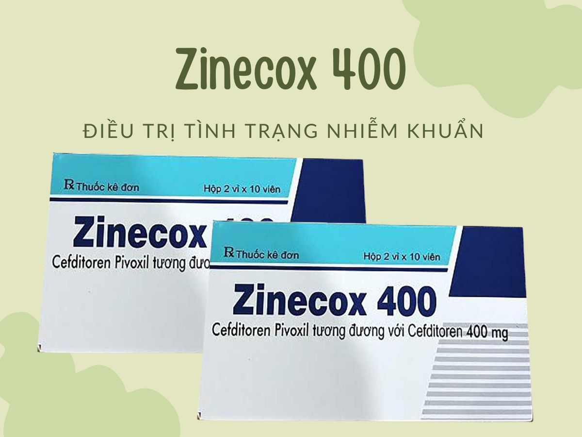 Zinecox 400 10 Zinecox 400 điều trị viêm amidan và viêm họng cấp tính